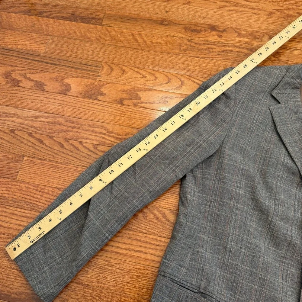 Hugo Boss Einstein Sigma Blazer Mens 42R Brown Glen Plaid Virgin‎ Wool Stretch